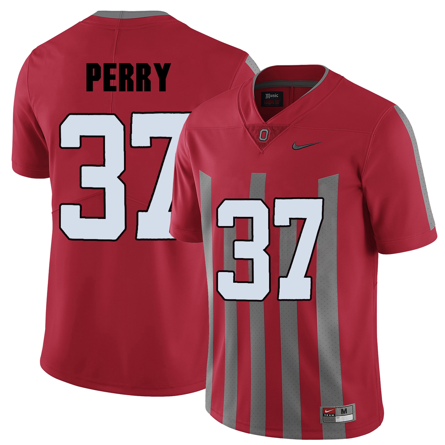 Ohio State Buckeyes Men's NCAA Joshua Perry #37 Red Elite College Football Jersey VWN8749WB